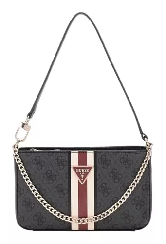 GUESS Taschen & Rucksäcke GUESS Noelle Mini Top Zip Shoulder Bag Coal Logo