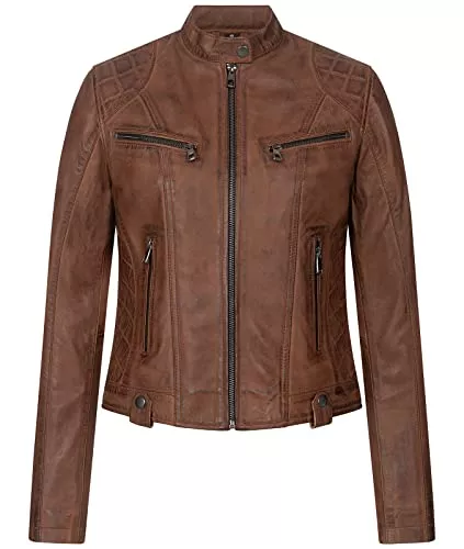 Rock Creek Jacken Rock Creek Damen Lederjacke echt Leder Jacke D-481