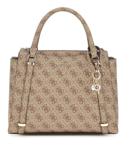 GUESS Taschen & Rucksäcke GUESS Eco Erica 2 Compartment Satchel Latte Logo