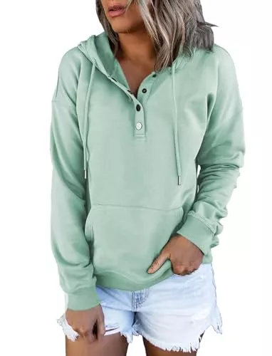 Eniloyal Kapuzenpullover Eniloyal Kapuzenpullover Damen Hoodie Sweatshirt mit Kapuze Pullover Pulli Herbst Langarm Oberteile Sweater Kapuzenshirt