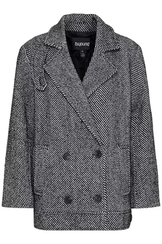 b.young Mäntel b.young BYBITTO Damen Wintermantel Wollmantel Winterjacke V-Ausschnitt Knöpfe loose fit