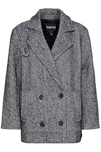 b.young Mäntel b.young BYBITTO Damen Wintermantel Wollmantel Winterjacke V-Ausschnitt Knöpfe loose fit