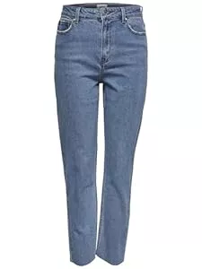 ONLY Jeans ONLY Female Straight-Fit Jeans ONLEMILY Hohe Taille Gerade geschnitten Jeans