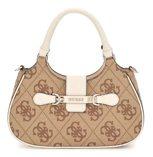 GUESS Taschen & Rucksäcke GUESS Nolana Girlfriend Satchel S Latte Logo/Bone