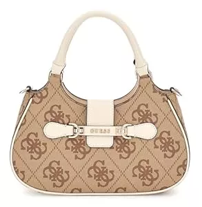 GUESS Taschen & Rucksäcke GUESS Nolana Girlfriend Satchel S Latte Logo/Bone