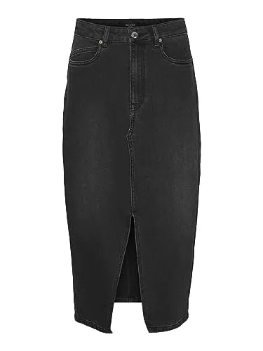 VERO MODA Röcke VERO MODA Female Jeansrock VMVERI Hohe Taille Midirock