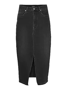 VERO MODA Röcke VERO MODA Female Jeansrock VMVERI Hohe Taille Midirock