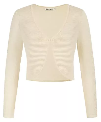GRACE KARIN Strickjacken GRACE KARIN Damen Strickjacke Langärmelig Cardigan Elegant Business OL Boleros