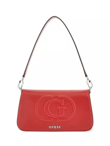 GUESS Taschen & Rucksäcke GUESS Eco Mietta Flap Shoulder Bag Red