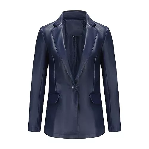 Generisch Jacken Generisch Casual Damen Lederjacke Echt Leder Damenjacke Cool Stylisch Vintage Sportlich Und Slim Fit Jacke Für Frauen Leather Jacket Trenchcoat Damen Kurz