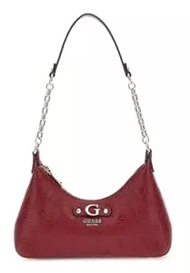 GUESS Taschen & Rucksäcke GUESS Gerty Top Zip Shoulder Bag Claret