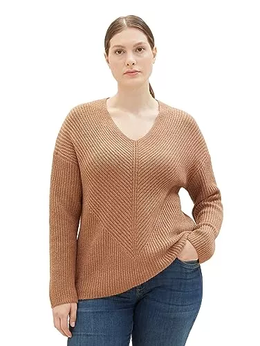 TOM TAILOR Pullover & Strickmode TOM TAILOR Damen Basic Pullover mit V-Ausschnitt