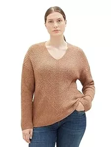 TOM TAILOR Pullover & Strickmode TOM TAILOR Damen Basic Pullover mit V-Ausschnitt