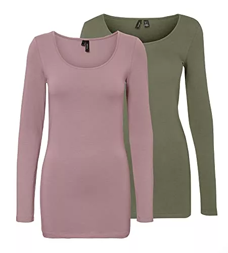 VERO MODA Langarmshirts VERO MODA Female Top VMMAXI 2-Pack T-Shirt