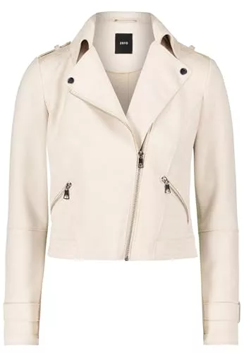 zero Jacken zero Damen Bikerjacke in Veloursleder-Optik