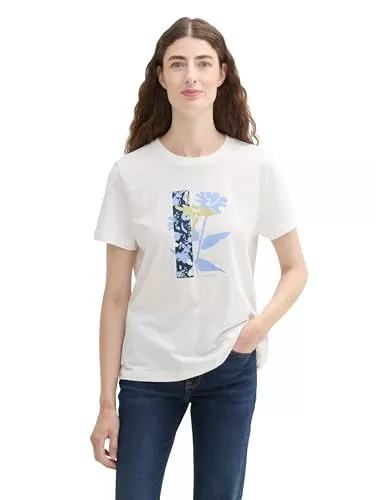 TOM TAILOR T-Shirts TOM TAILOR Damen T-Shirt aus Bio-Baumwolle mit Print