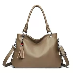 LUXCAELY Taschen & Rucksäcke LUXCAELY Damen Handtasche Elegantes Großes Fassungsvermögen Tote Umwandelbar in Schultertasche PU-Leder für Arbeit und Freizeit