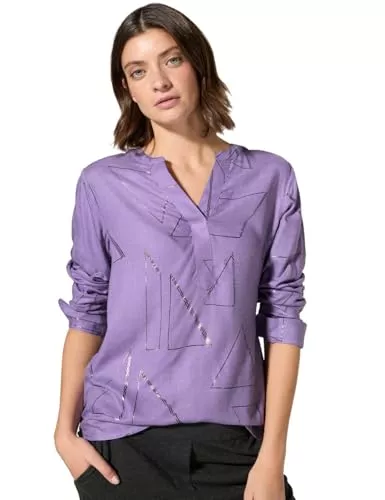 Cecil Langarmblusen Cecil Damen TOS Melange Foilprint Blouse
