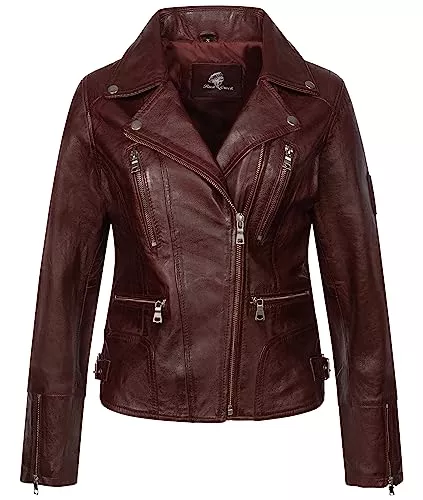 Rock Creek Jacken Rock Creek Damen Lederjacke echt Leder Jacke D-490