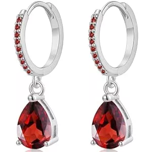 MASOP Schmuck MASOP Ohrringe Silber 925 Hängend Damen, Creolen mit Anhänger Zirkonia Wassertropfen Braut Ohrringe Schmuck Geschenke für Hochzeiten Geburtstag mit Geschenkbox für Freundin Frauen Mädchen Silber/Gold