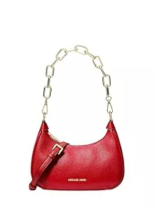 Michael Kors Taschen & Rucksäcke Michael Kors Cora Medium Pebbled Leather Shoulder Bag Bright Red, hellrot, Medium