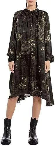 Replay Freizeit Replay Damen Kleid Langarm All Over Print