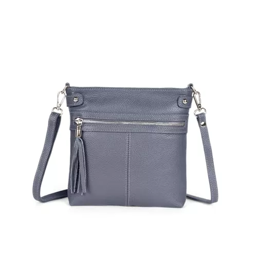 Cas8 Taschen & Rucksäcke Cas8 Umhängetasche ROMEA – Damenhandtasche aus Leder, Schultertasche mit Reißverschlussfach, abnehmbarem und längenverstellbarem Schultergurt, Tragetasche – Made in Italy