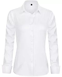 J.VER Hemdblusen J.VER Womens Dress Shirts Long Sleeve Button Down Shirts Wrinkle-Free Solid Work Blouse