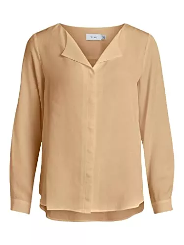 Vila Langarmblusen Vila Damen Bluse 14067349 Nomad 38