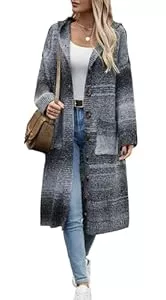 YUTILA Strickjacken YUTILA Dicke Lang Strickjacke Damen Winter Oversize Grobstrickjacke Strickcardigan Pullover mit Knöpfe und Taschen