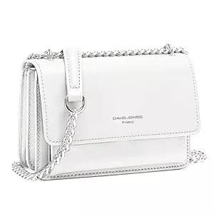 David Jones Taschen & Rucksäcke David Jones - Damen Kleine Umhängetasche - Frau Ketten Schultertasche PU Leder - Handtasche Mini Crossbody Bag mit Klappe - Handy Party Tasche Kettentasche Abendtasche Mode Trend