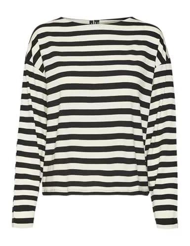VERO MODA Langarmshirts VERO MODA Damen Vmpalma Ls Boatneck Top Ga JRS Langarmshirt