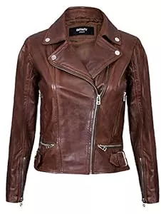 Infinity Leather Jacken Infinity Leather Damen Aus Echtem Leder Mit Schwarzer Motorradfahrer Mode Und Reißverschluss