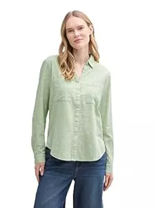 TOM TAILOR Langarmshirts TOM TAILOR Damen Bluse mit Brusttaschen aus Baumwolle