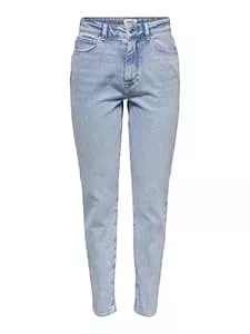 ONLY Jeans ONLY Female Mom Jeans ONLEMILY Ankel Hohe Taille Gerade geschnitten Jeans