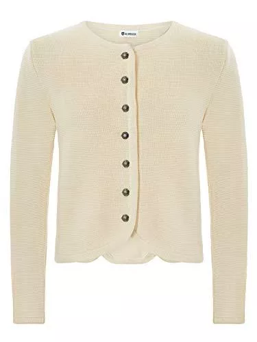Almbock Jacken Almbock Trachtenstrickjacke Damen - Strickjacke in vielen Farben aus feiner Wolle - Trachtenjacke passend zu Dirndl & Lederhose fürs Oktoberfest