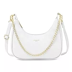 David Jones Taschen & Rucksäcke David Jones - Damen Kleine Umhängetasche - Frau Kette Schultertasche PU Leder - Handtasche Kettenhenkel Crossbody Bag - Trendy Tasche Mode Abendtasche Kettentasche Pochette Clutch Party