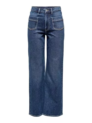 ONLY Jeans ONLY Female Jeans mit weitem Bein ONLJUICY Hohe Taille Weiter Beinschnitt Jeans