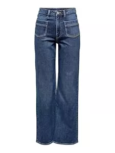 ONLY Jeans ONLY Female Jeans mit weitem Bein ONLJUICY Hohe Taille Weiter Beinschnitt Jeans