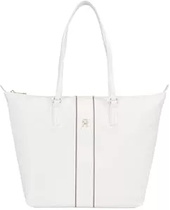 Tommy Hilfiger Taschen & Rucksäcke Tommy Hilfiger Damen Tote Bag Tasche Poppy mit Logo, Elfenbein (Ecru Corp), Einheitsgröße