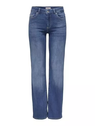 ONLY Jeans ONLY Female Straight-Fit Jeans ONLBLUSH Mittlere Taille Gerade geschnitten Jeans