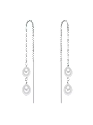 Valero Pearls Schmuck Valero Pearls Damen Ohrhänger aus 925/- Sterling Silber mit Süßwasser-Zuchtperlen ca. 6,0-7,0 mm