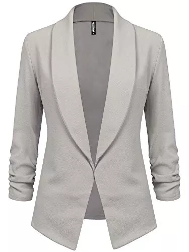 Lock and Love Blazer Lock and Love Damen 3/4-Ärmel Blazer vorne offen Cardigan Jacke Arbeit Büro Blazer