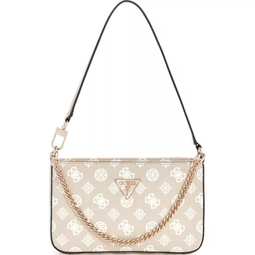 GUESS Taschen & Rucksäcke GUESS Noelle Mini Top Zip Shoulder Bag Sand Logo