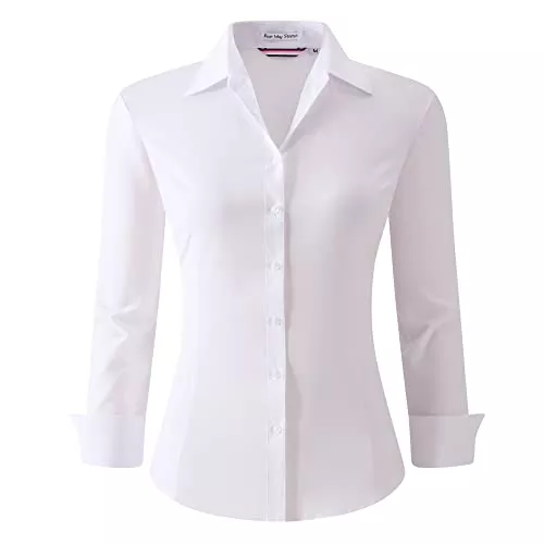 Alex Vando Hemdblusen Alex Vando Damenhemd, knitterfrei, normale Passform, langärmelig, Stretch, Arbeitshemd