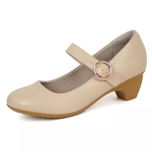 Ortho+rest High Heels Ortho+rest Damen Mary Janes Pumps Klotzige Schuhe Kleid Schuhe