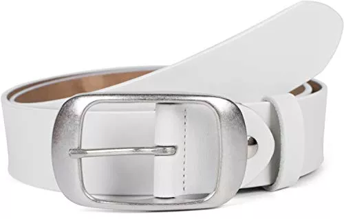 styleBREAKER Gürtel styleBREAKER Unisex Leder Gürtel Unifarben mit glänzender Oberfläche und gebürsteter Schnalle, kürzbar 03010104