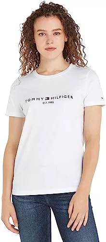 Tommy Hilfiger T-Shirts Tommy Hilfiger Damen Heritage Hilfiger C-Nk Reg Tee Kurzarm Strickoberteile