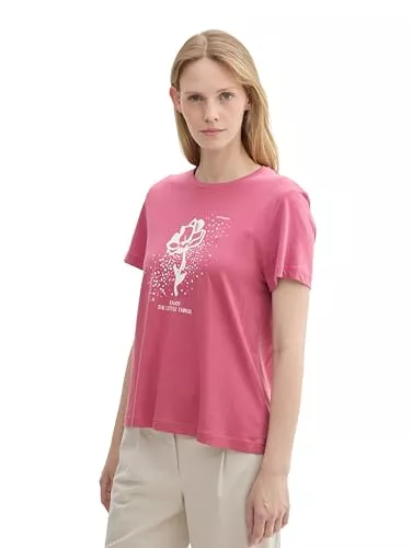 TOM TAILOR T-Shirts TOM TAILOR Damen T-Shirt aus Bio-Baumwolle mit Print