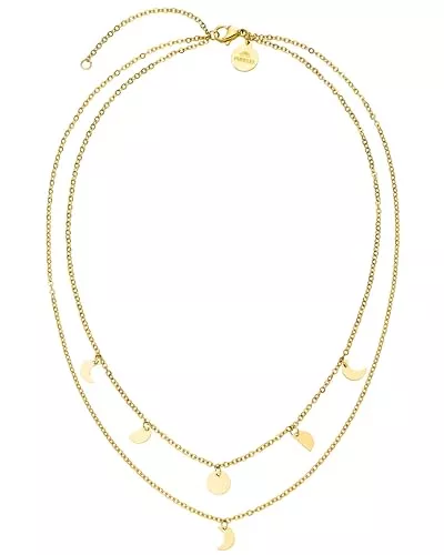 Purelei Schmuck Purelei® Luna Kette Damen – Halskette Damen aus langlebigem Edelstahl – Wasserfeste Kette mit Anhänger – 40-45 cm Länge verstellbar – Halskette für deinen individuellen Look